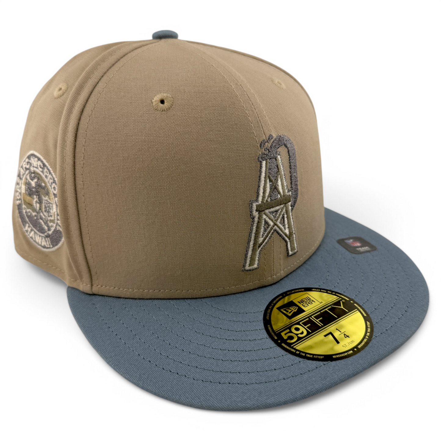 New Era Houston Oilers NFL Originals Brush Twill Tan 59Fifty Fitted Hat Cap