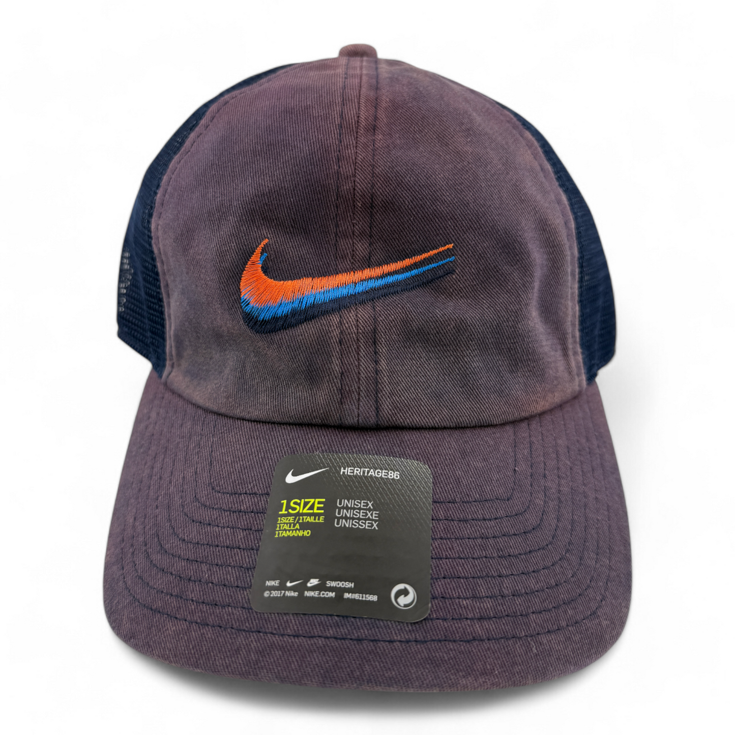 Nike Cappellino Heritage86 Purple Mesh Back Adjustable Unstructured Dad Hat Cap
