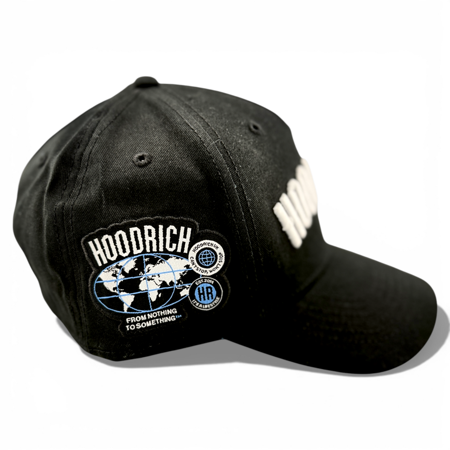 Hoodrich OG Mark Strapback Side Patch Black/Blue A-Frame Adjustable Hat Cap