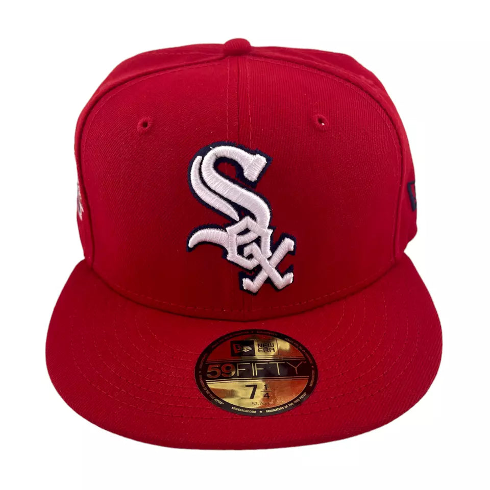 New Era Chicago White Sox Red Hot Pack Side Patch Red/Grey UV 59FIFTY Fitted Hat Cap