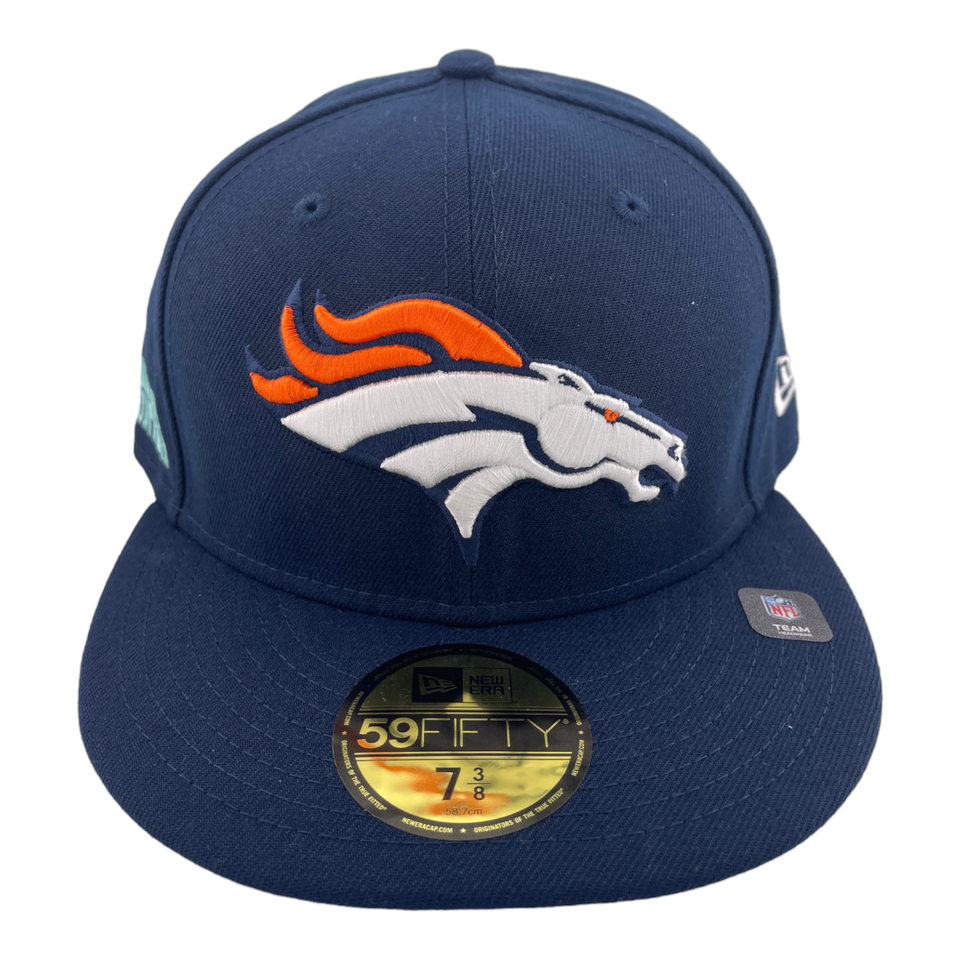 New Era Denver Broncos Country AFC Under Visor Logo Teal UV 59FIFTY Fitted Hat Cap