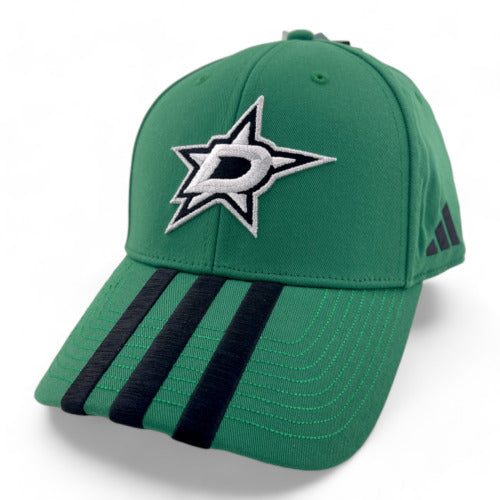 Adidas Dallas Stars NHL Hockey Green Black 3 Stripe GS4351 Adjustable Hat Cap