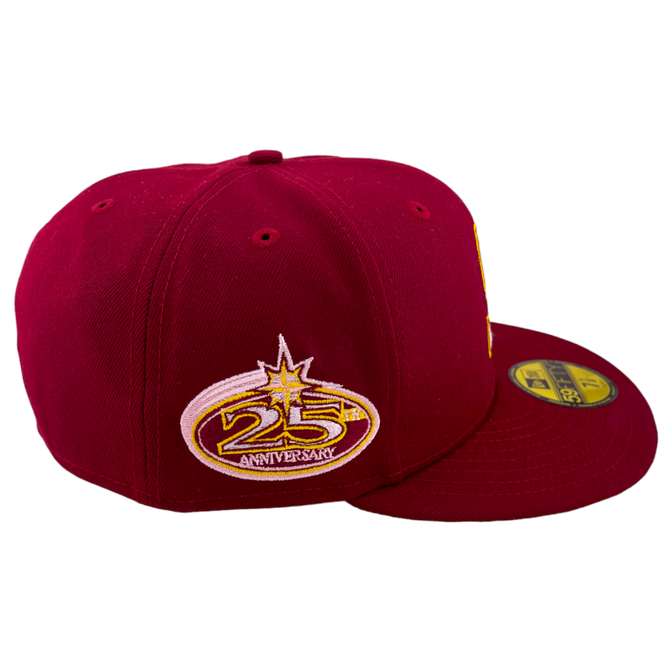 New Era Seattle Mariners 25th Anniversary Patch Cardinal Sunshine 59FIFTY Hat Cap