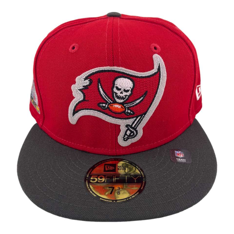 New Era Tampa Bay Buccaneers Super Bowl LIV Patch Letterman 59FIFTY Fitted Hat Cap