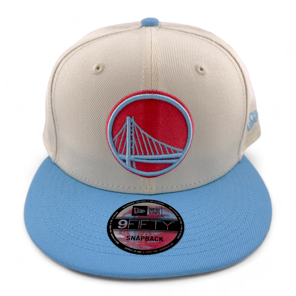 New Era Golden State Warriors NBA 2-Tone Color Pack Cream 9FIFTY Snapback Hat Cap