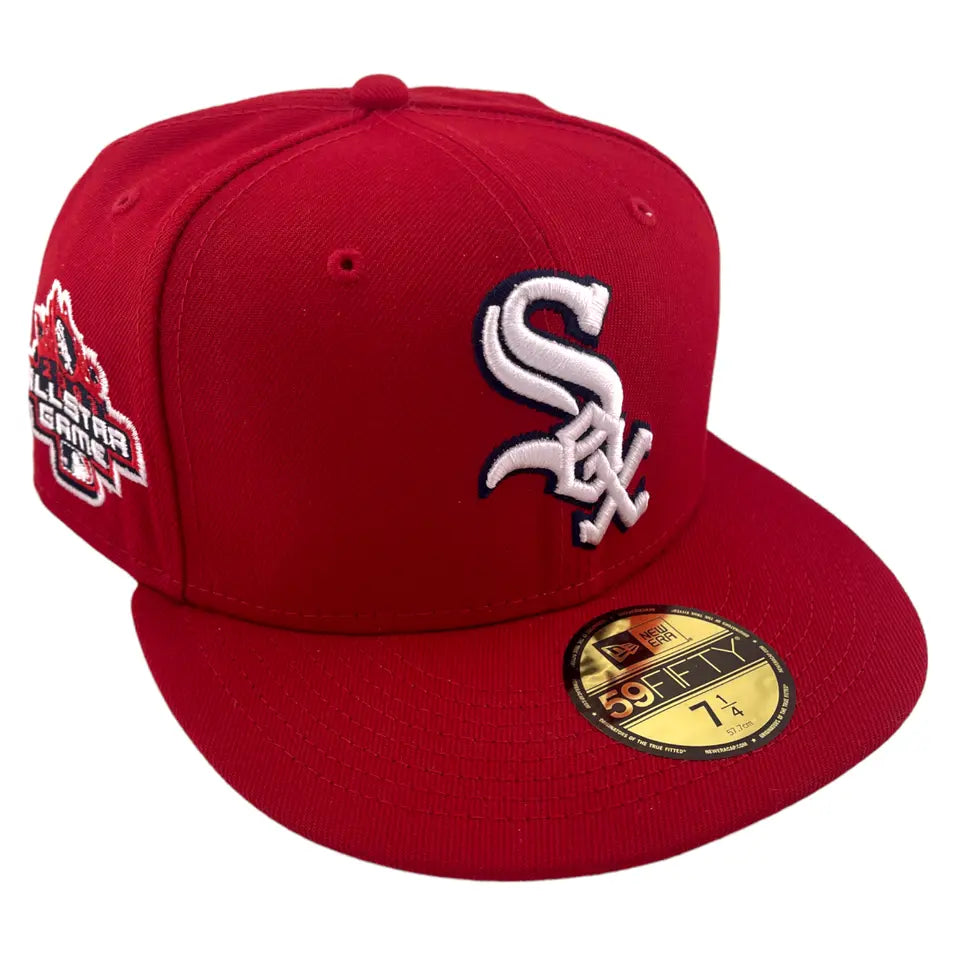 New Era Chicago White Sox Red Hot Pack Side Patch Red/Grey UV 59FIFTY Fitted Hat Cap