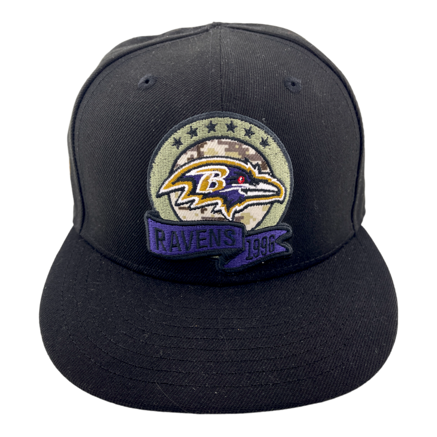 New Era Baltimore Ravens 2022 Salute to Service Black/Camo UV 59Fifty Fitted Hat