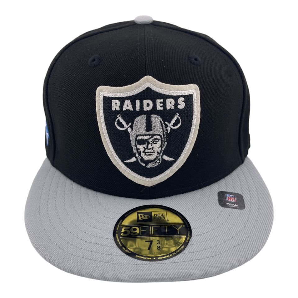 New Era Las Vegas Raiders Super Bowl XVIII Patch Letterman 59FIFTY Fitted Hat Cap