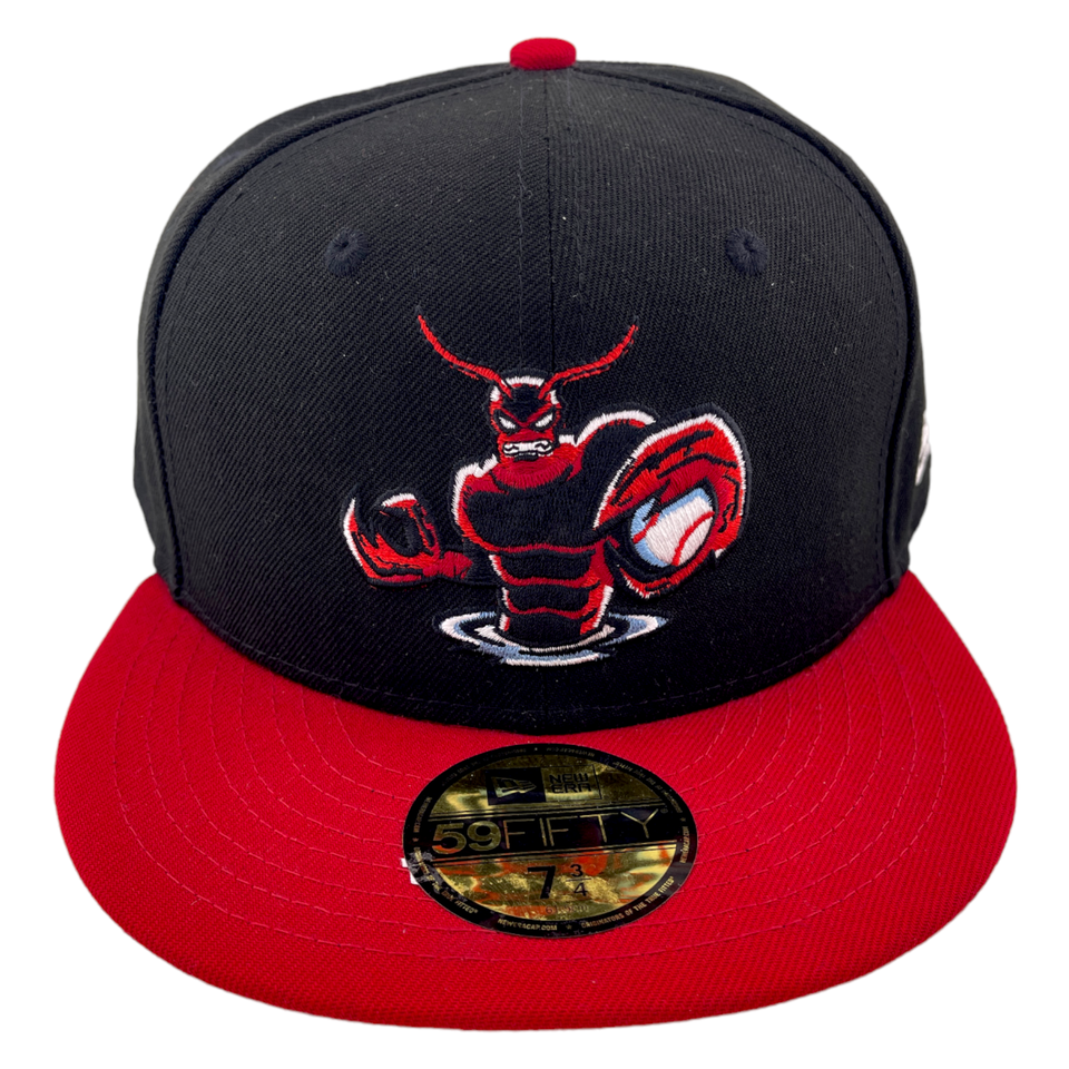 New Era Hickory Crawdads Marvel Pack MiLB Black/Red UV 59FIFTY Fitted Hat Cap