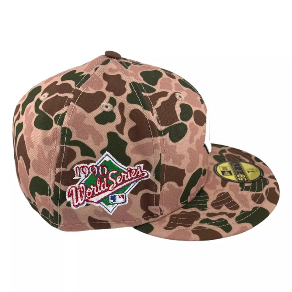 New Era Cincinnati Reds 1990 World Series Patch Duck Camo 59FIFTY Fitted Hat Cap