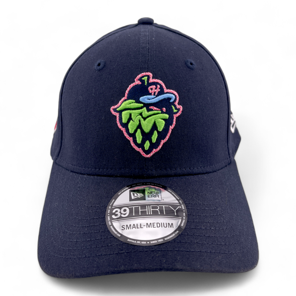 New Era Hillsboro Hops MiLB 2020 Mothers Day Navy Blue 39THIRTY Flex Fit Hat Cap