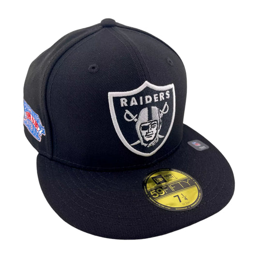 New Era Las Vegas Raiders Super Bowl Patch Black/Pink UV 59Fifty Fitted Hat Cap