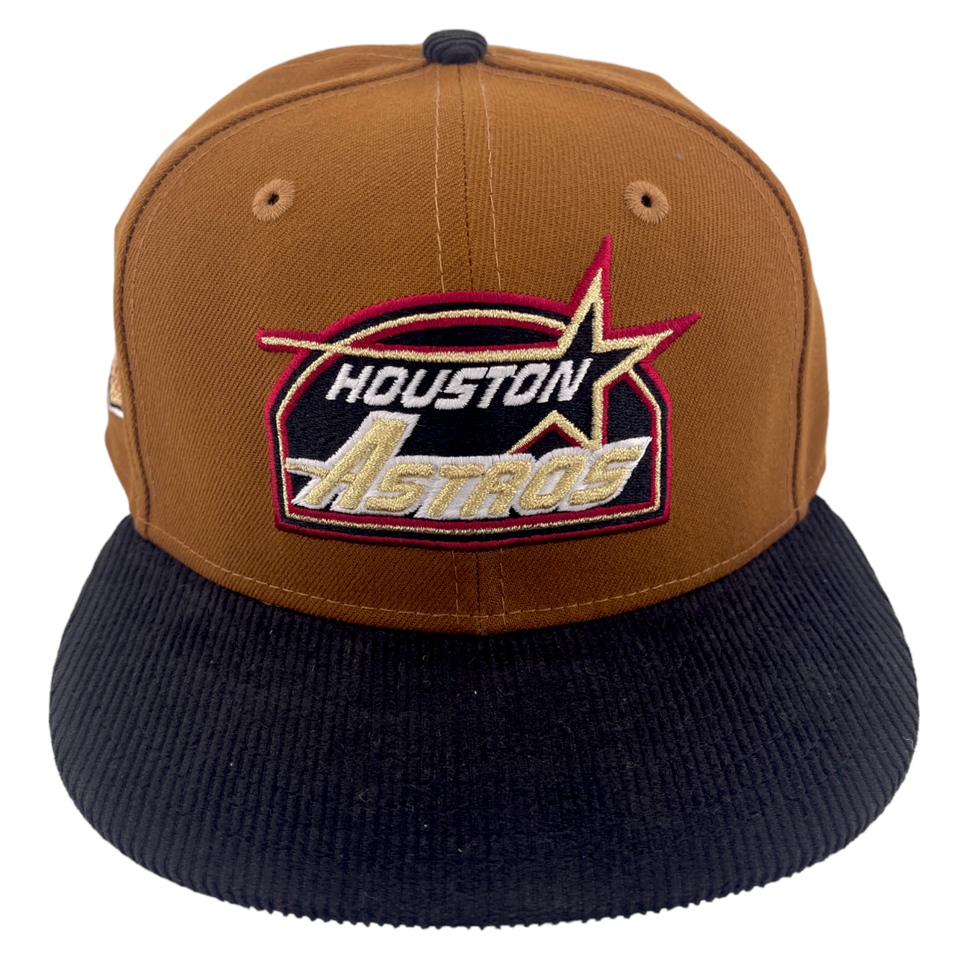 New Era Houston Astros MLB 50th Anniversary Patch Cord Visor 59Fifty Fitted Hat Cap