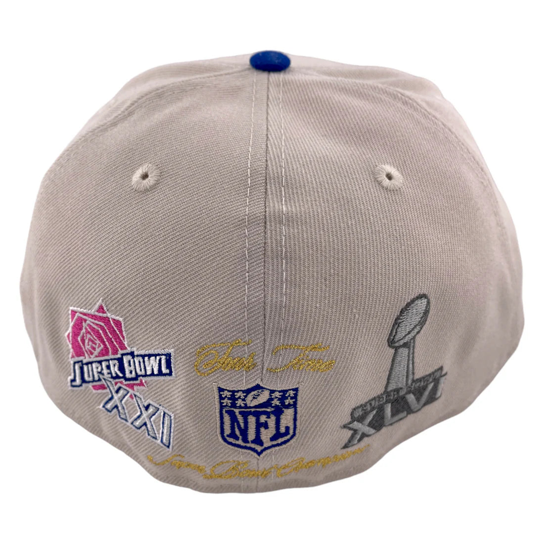 New Era New York Giants NLF Letterman Super Bowl Rear Patches 59Fifty Fitted Hat Cap