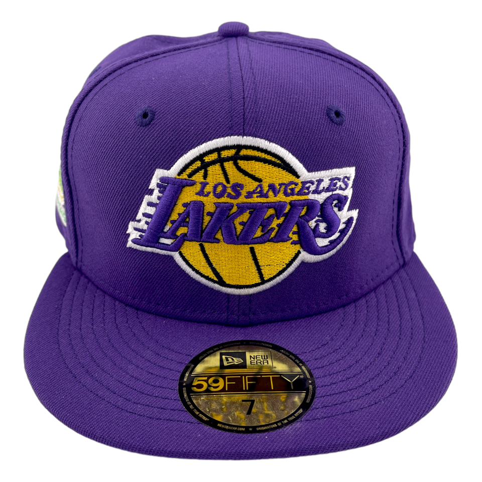 New Era Los Angeles Lakers 17x Champions Patch Purple/Green 59Fifty Fitted Hat Cap