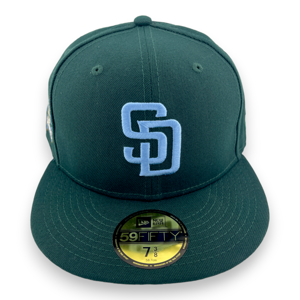 New Era San Diego Padres Side Patch Green Icy Pack Light Blue UV 59FIFTY Hat Cap