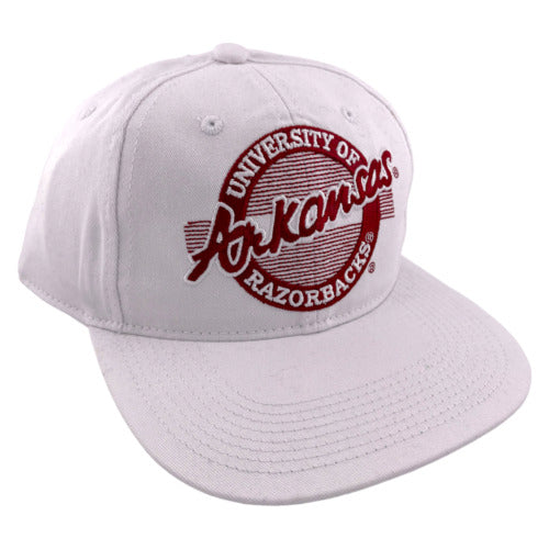 NEW Headwear by The Game Arkansas Razorbacks Hogs NCAA White Snapback Hat Cap