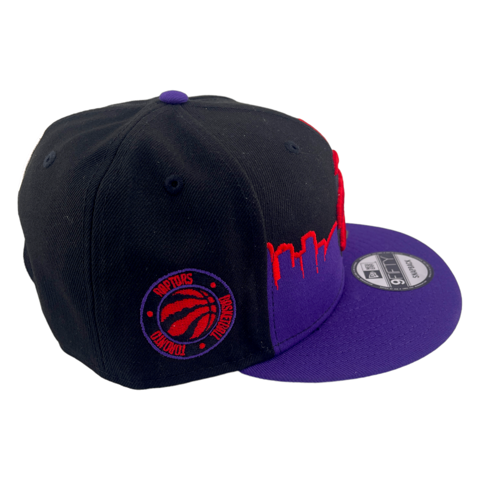 New Era Toronto Raptors Tip Off 2022 Black/Purple NBA 9FIFTY Snapback Hat Cap