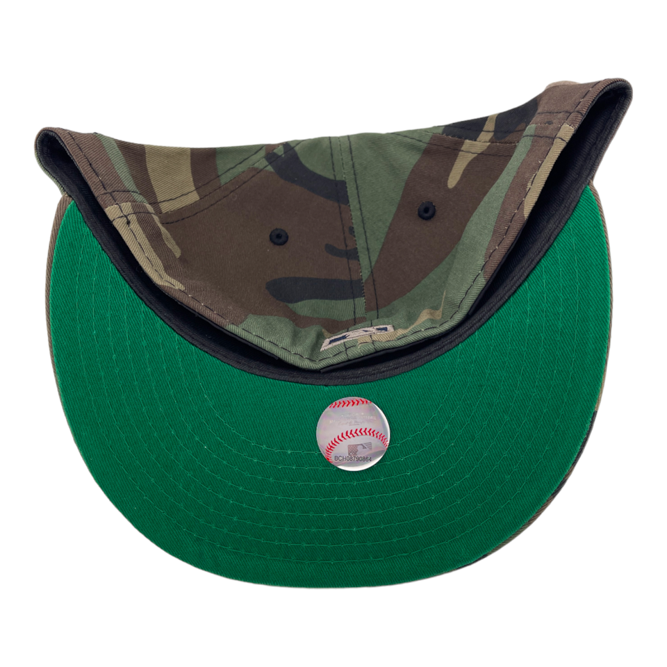 New Era Boston Red Sox Camo Felt Side Patch & Logo Camouflage Green 59FIFTY Hat