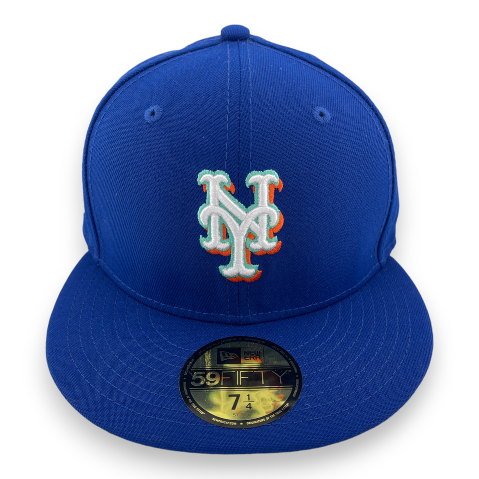 New Era New York Mets 50th Anniversary Patch Mint Pack Blue/Teal UV 59FIFTY Hat Cap