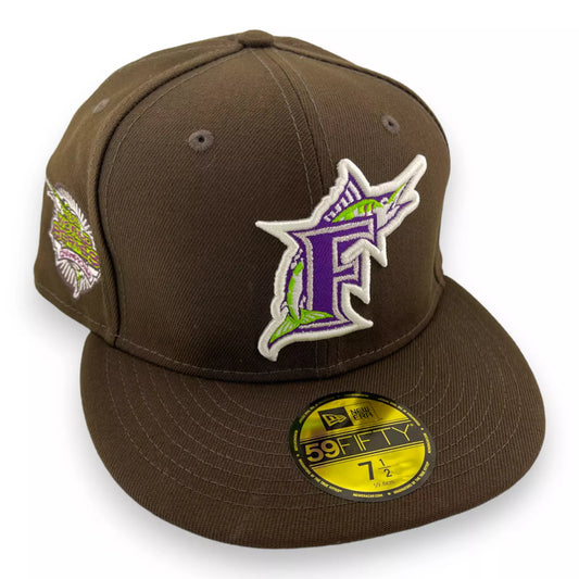 New Era Florida Marlins 2003 World Series Patch Brown/Purple UV 59FIFTY Hat Cap