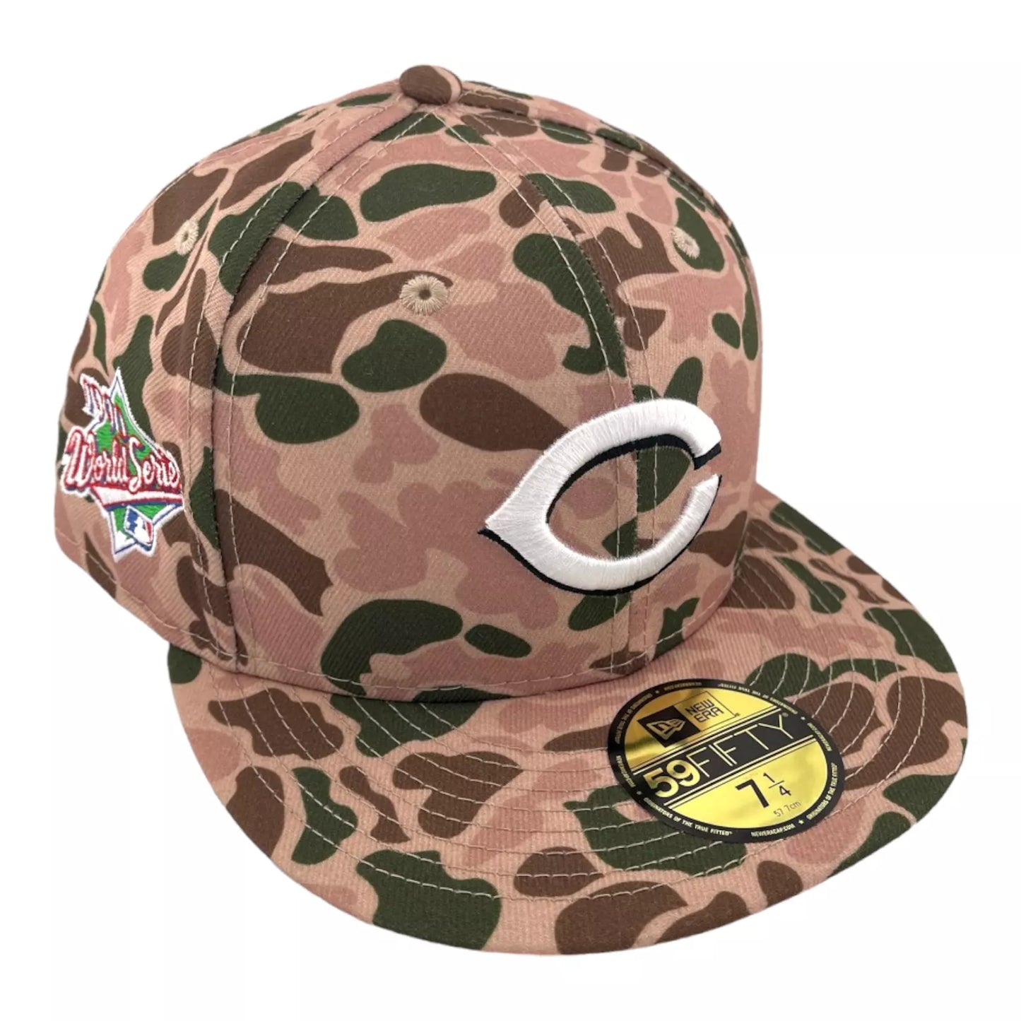 New Era Cincinnati Reds 1990 World Series Patch Duck Camo 59FIFTY Fitted Hat Cap