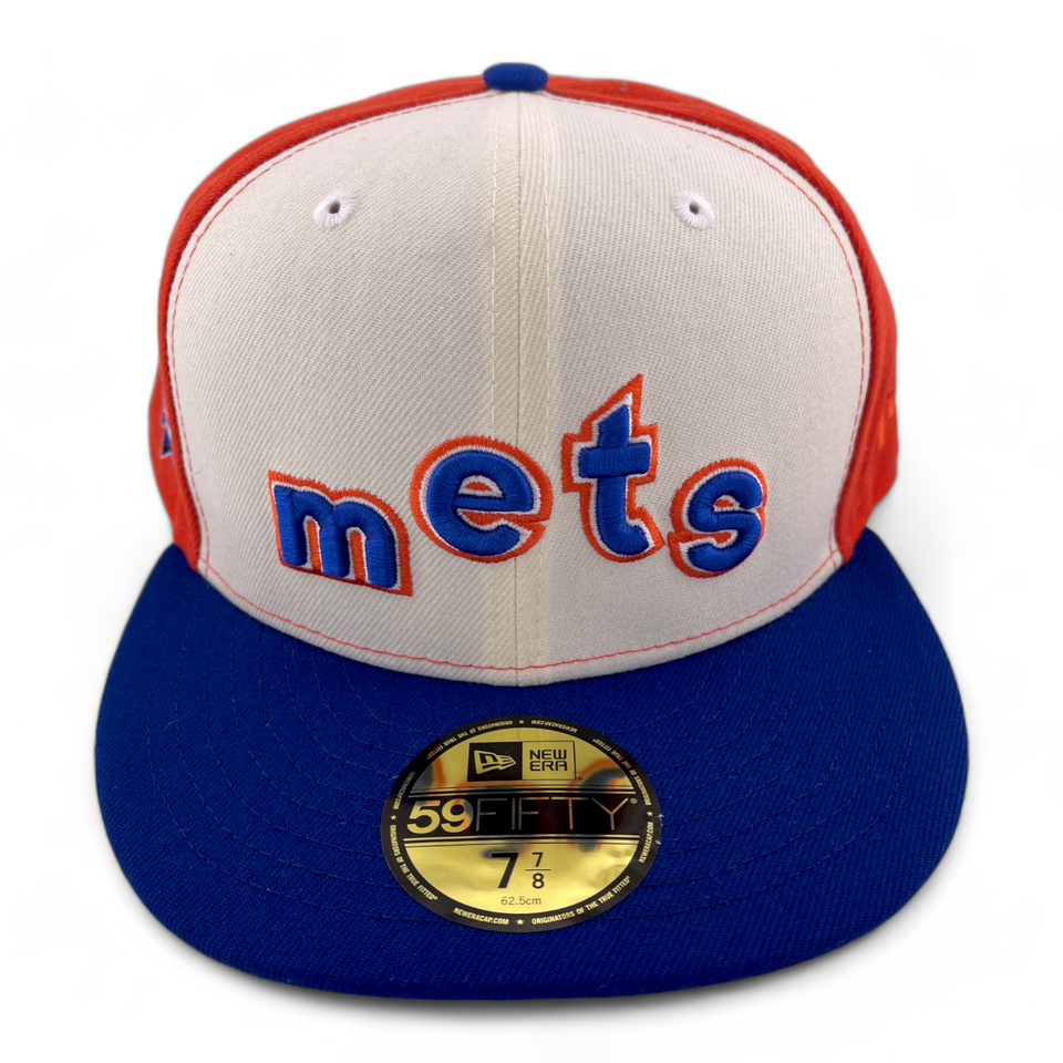 New Era New York Mets MLB Retro Fun Logo Pack Orange/Blue 59Fifty Fitted Hat Cap