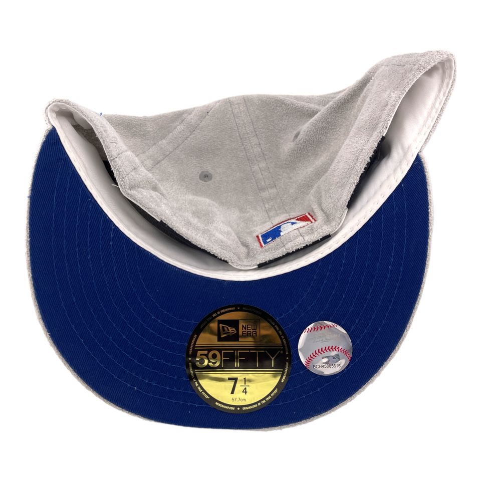 New Era Montreal Expos Club De Baseball Patch Suede Grey/Blue UV 59FIFTY Hat Cap