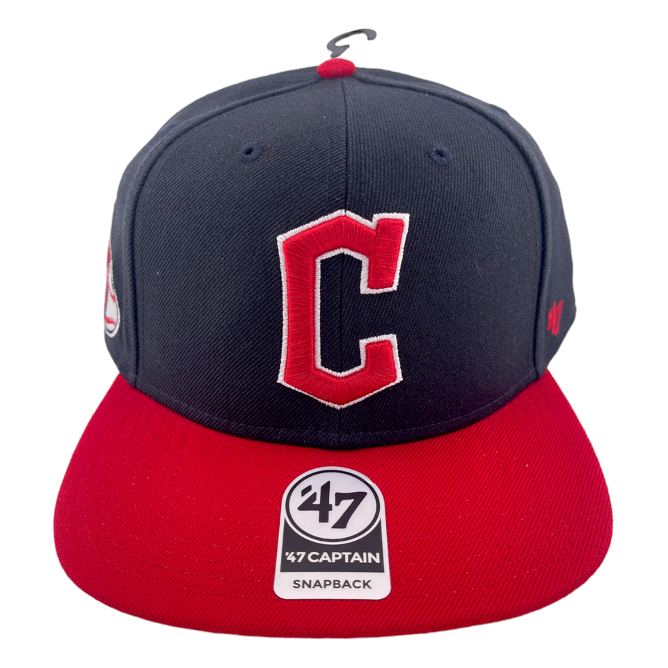 '47 Brand Cleveland Guardians Cooperstown Sureshot Navy Captain Snapback Hat