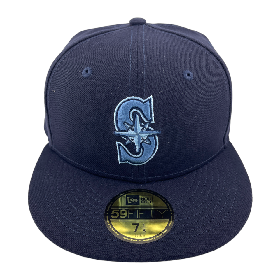 New Era Seattle Mariners MonoCamo Pack Sweatband Navy Blue UV 59FIFTY Fitted Hat Cap