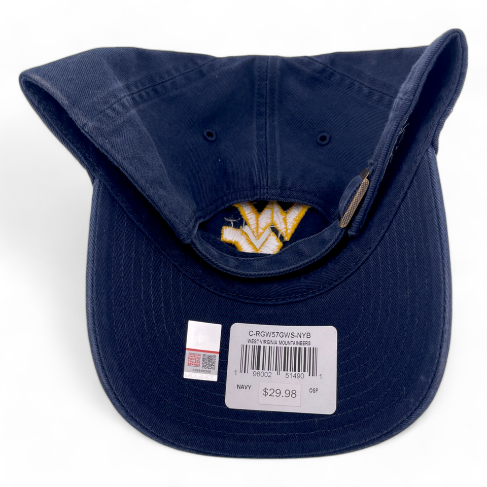 '47 Brand West Virginia University Mountaineers Clean Up Adjustable Dad Hat Cap