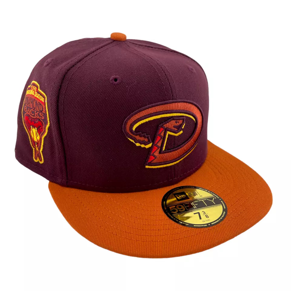 New Era Arizona Diamondbacks 1998 Inaugural Patch Maroon 59FIFTY Fitted Hat Club