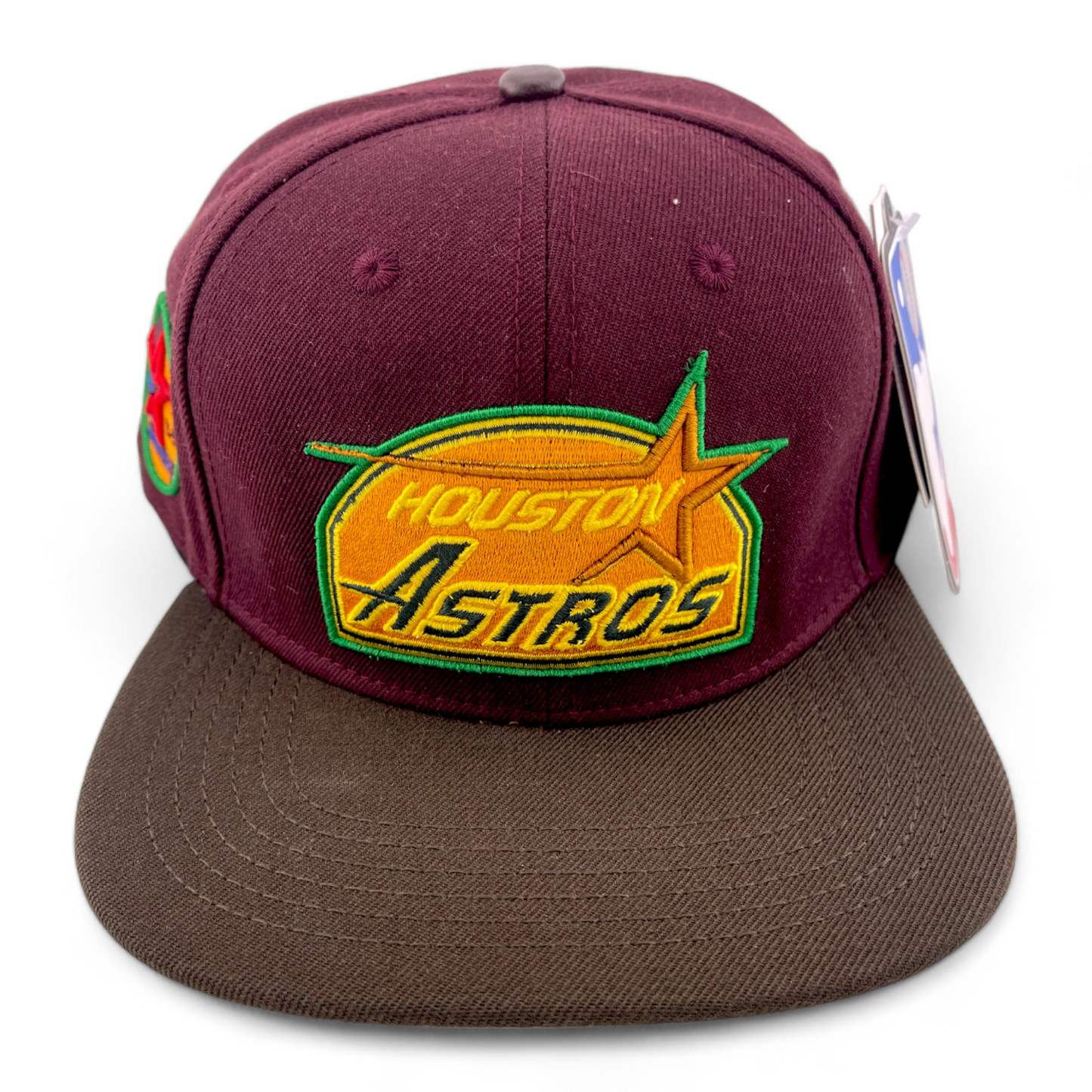 Pro Standard Houston Astros Side Patch Maroon/Brown Adjustable Snapback Hat Cap