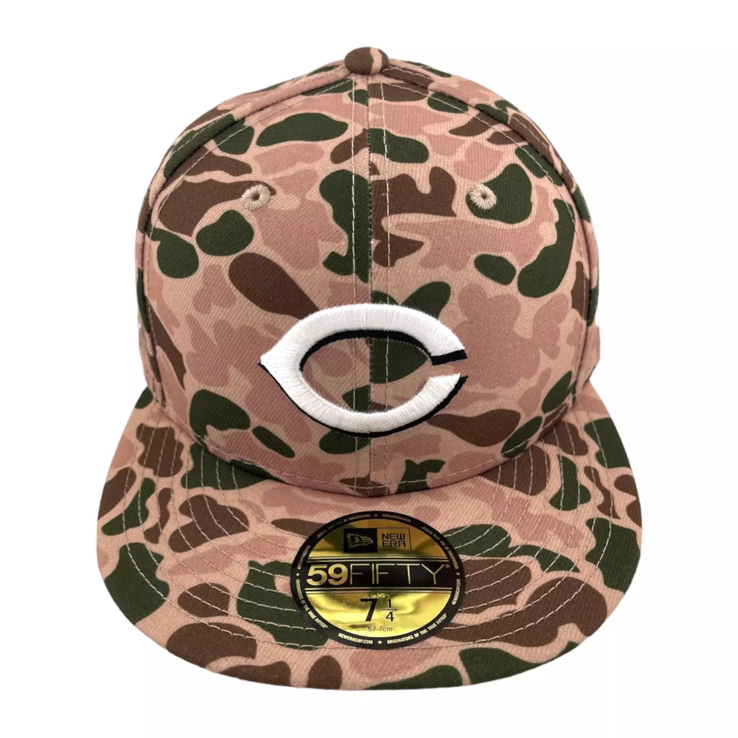 New Era Cincinnati Reds 1990 World Series Patch Duck Camo 59FIFTY Fitted Hat Cap