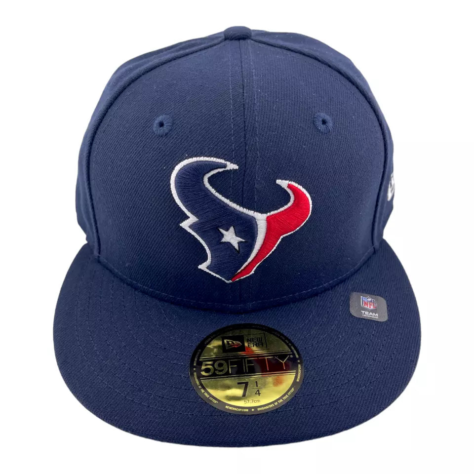 New Era Houston Texans Classic Omaha Main Navy Blue/Grey UV 59Fifty Fitted Hat Cap