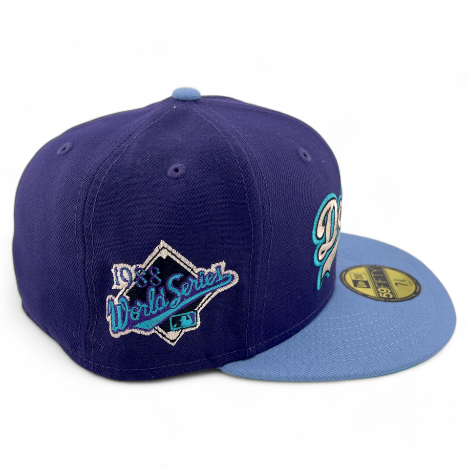 New Era Los Angeles Dodgers MLB 1988 World Series Purple Sky 59Fifty Fitted Hat Cap