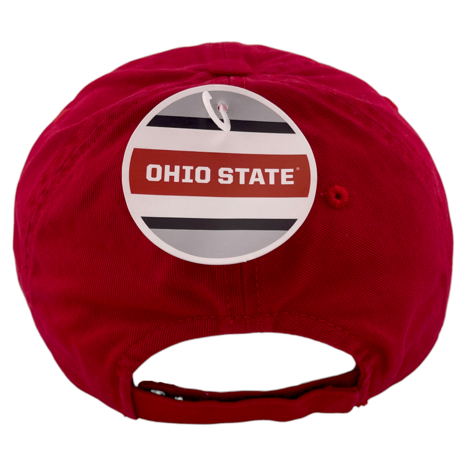 Ohio State University Buckeyes NCAA Ohio State Logo Red Adjustable Dad Hat Cap