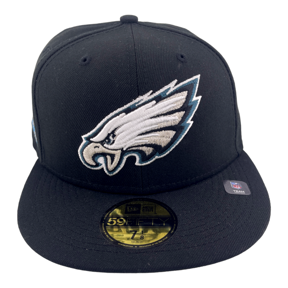 New Era Philadelphia Eagles Super Bowl LIII Side Patch Black 59FIFTY Fitted Hat Cap