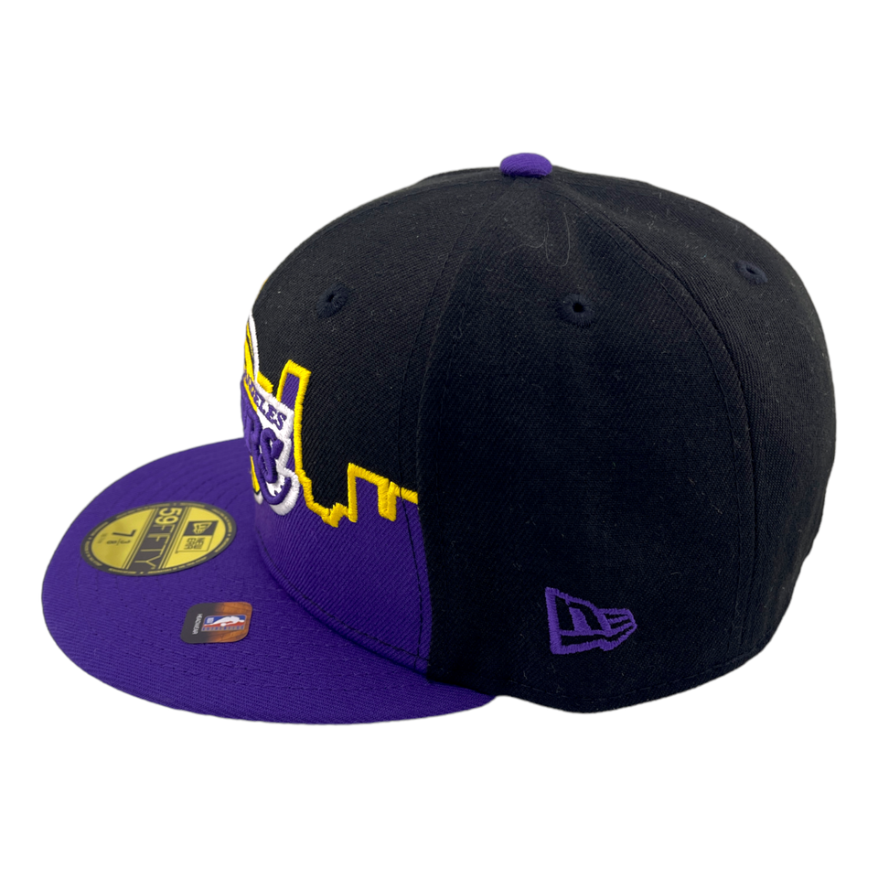 New Era Los Angeles Lakers Tip Off 2022 Black/Purple Grey UV 59Fifty Fitted Hat Cap