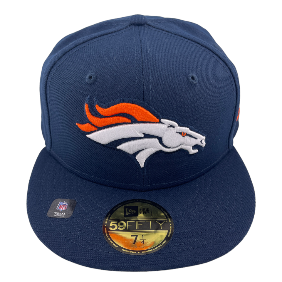 New Era Denver Broncos Classic Omaha Navy Blue/Grey UV 59Fifty Fitted Hat Cap