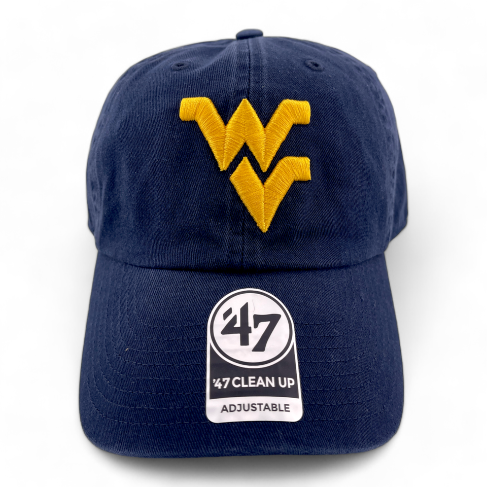 '47 Brand West Virginia University Mountaineers Clean Up Adjustable Dad Hat Cap