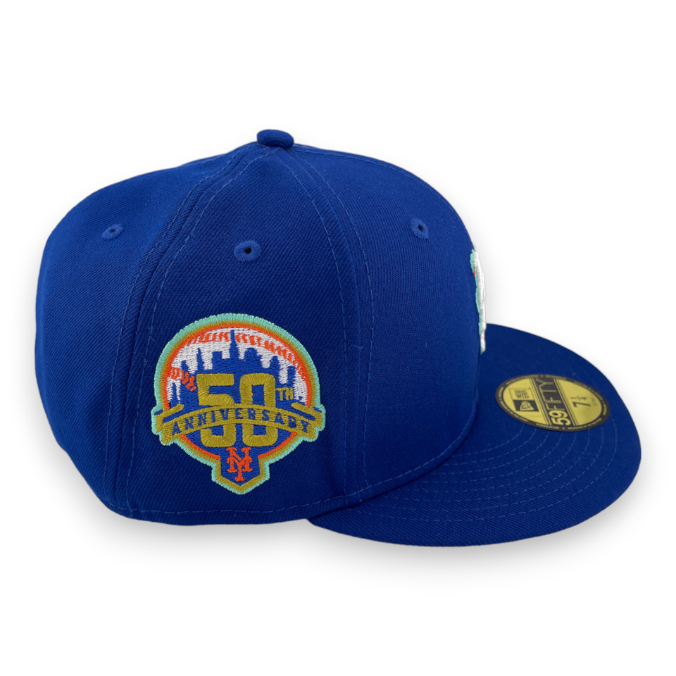 New Era New York Mets 50th Anniversary Patch Mint Pack Blue/Teal UV 59FIFTY Hat Cap