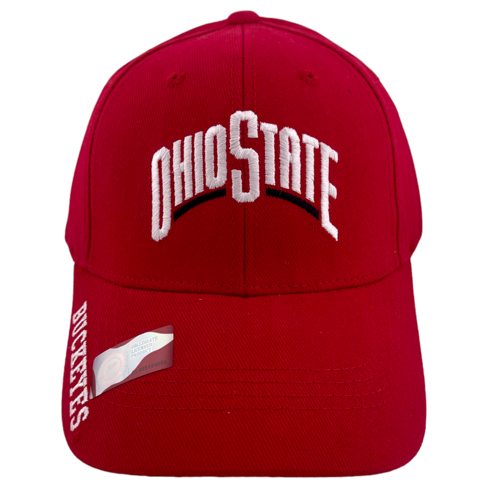 Ohio State University Buckeyes Logo Red Authentic Headwear Adjustable Hat Cap