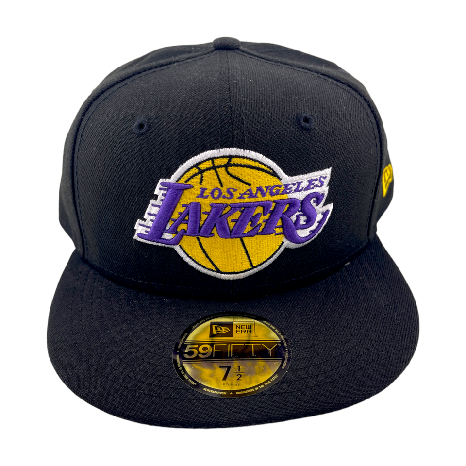 New Era Los Angeles Lakers Team Colors Black/Grey UV NBA 59Fifty Fitted Hat Cap