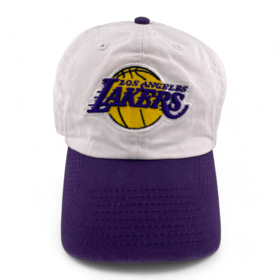 '47 Brand Los Angeles Lakers LA NBA White/Purple Clean Up Adjustable Dad Hat Cap