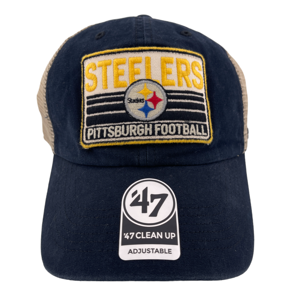 '47 Brand Pittsburgh Steelers Clean Up Mesh Back Adjustable Dad Hat NFL