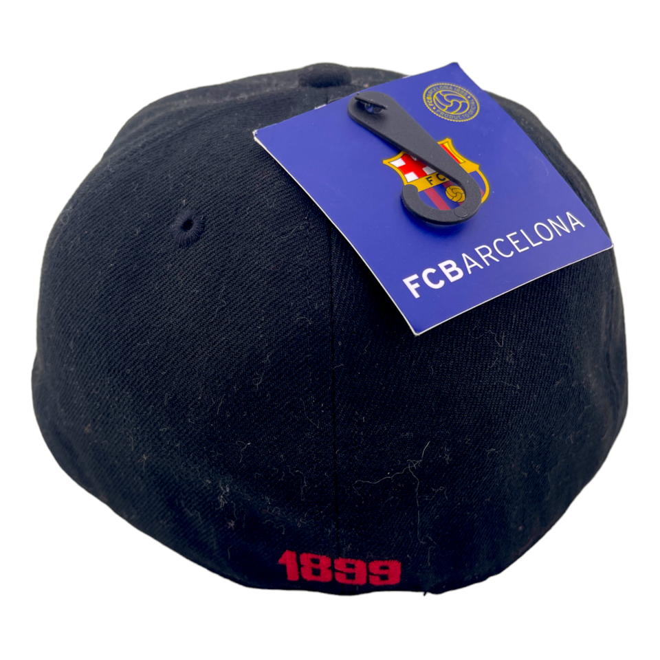 NEW Fi Collection FCB Club FC Barcelona Dawn FT-90 Pro Black/Grey UV Fitted Hat Cap